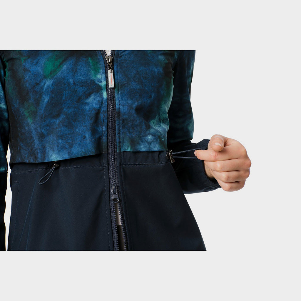 Womens Carrie Riding Jacket Green/Navy Tie Dyed