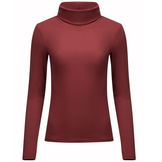Womens Liberte Roll Neck Base Layer Rioja