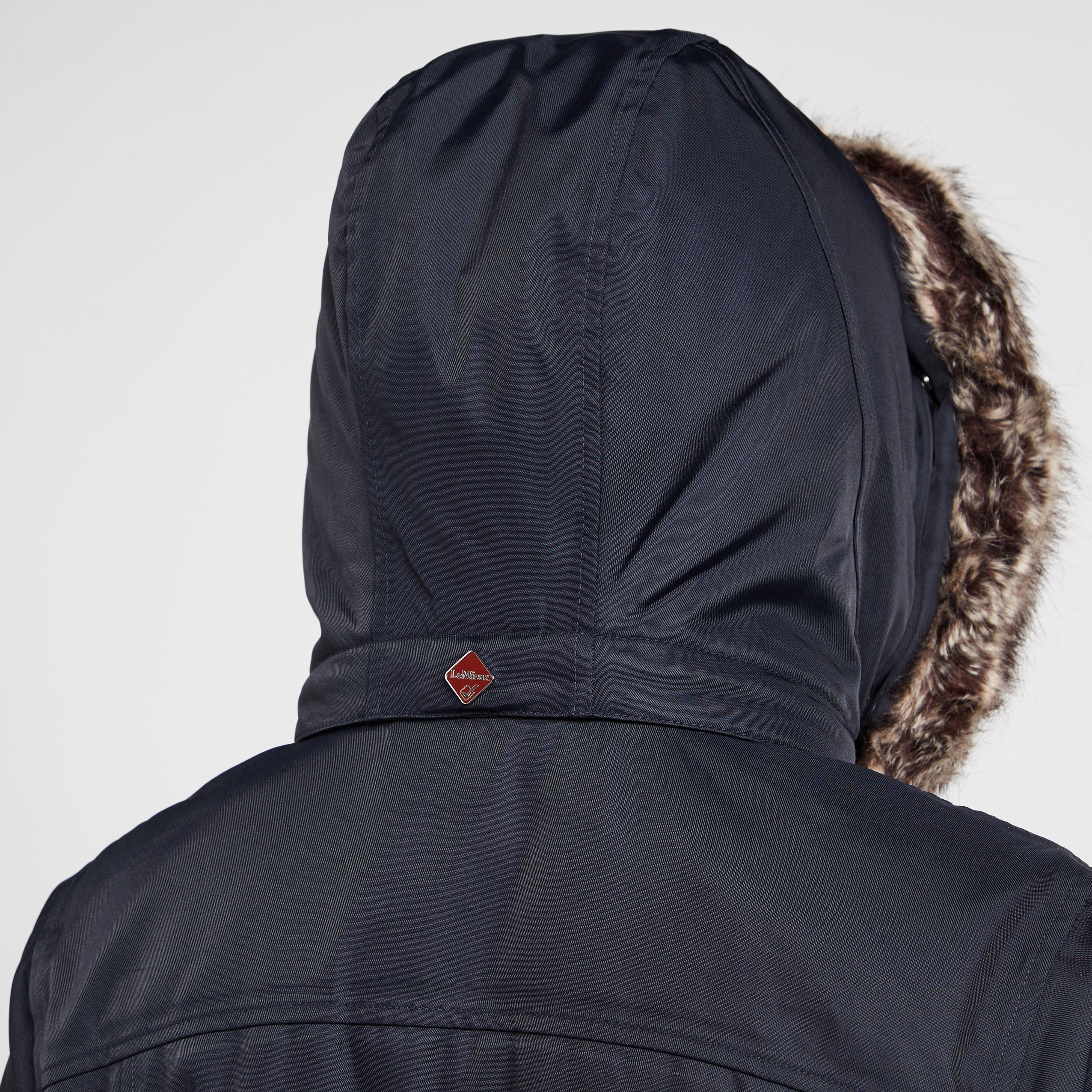 Womens Long Waterproof Riding Coat Navy