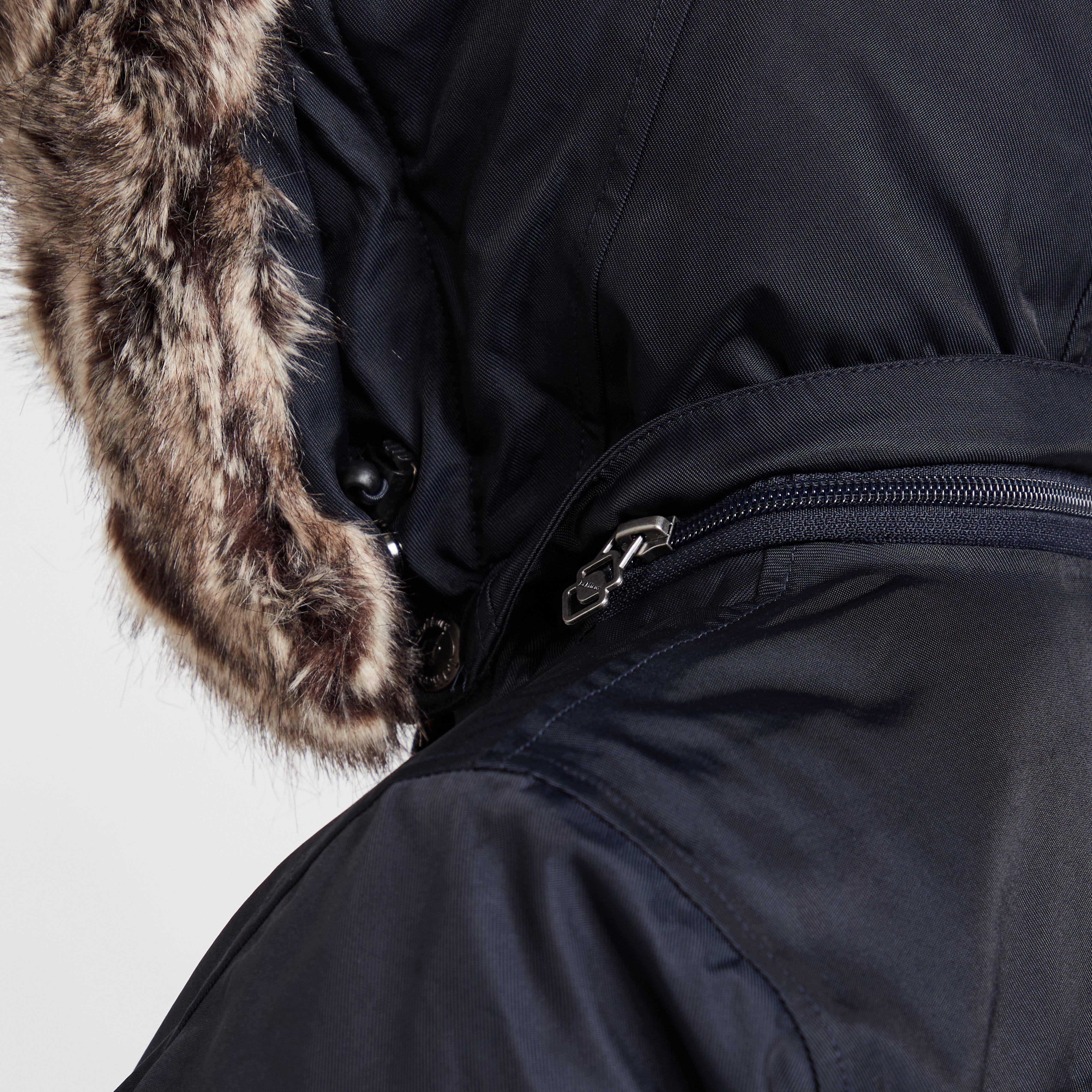 Womens Long Waterproof Riding Coat Navy