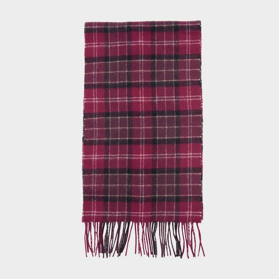 Tartan Lambswool Scarf Winter Red Tartan