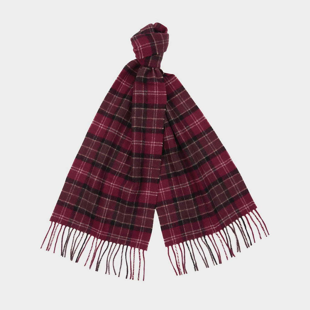 Tartan Lambswool Scarf Winter Red Tartan