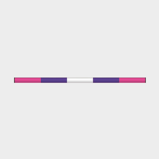 Classic Show Jumps Novice 5 Band Jump Pole Purple/Pink/White