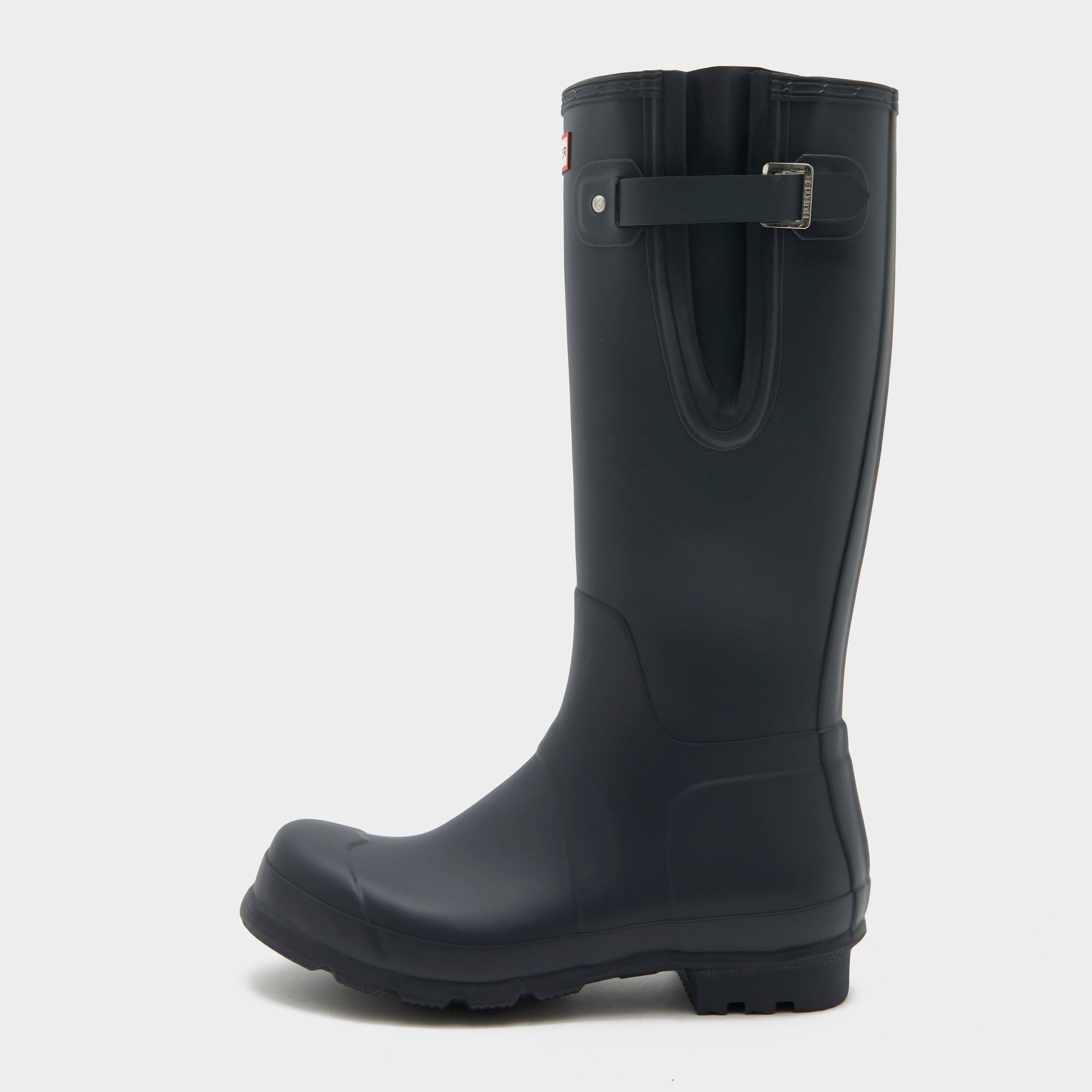 Mens Original Tall Side Adjust Wellington Boots Navy