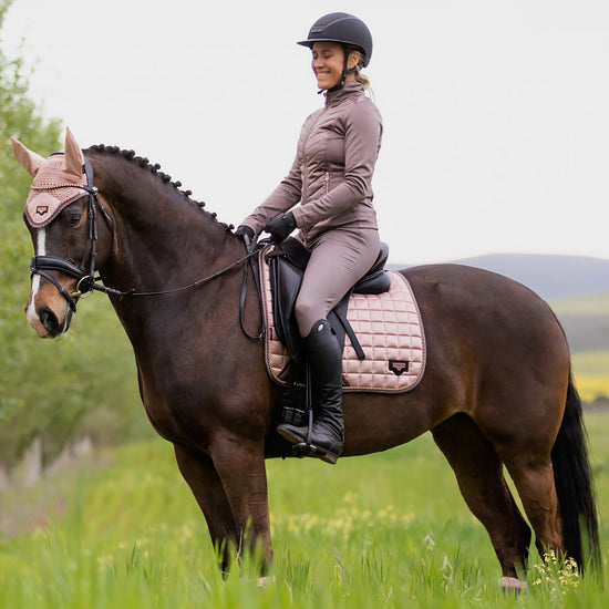 Loire Satin Dressage Saddle Pad Rose