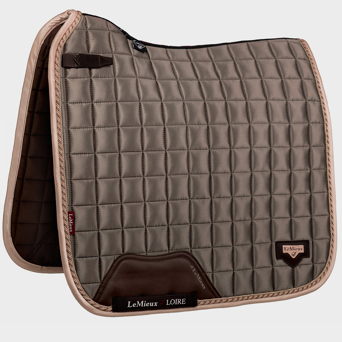 Loire Satin Dressage Saddle Pad Truffle
