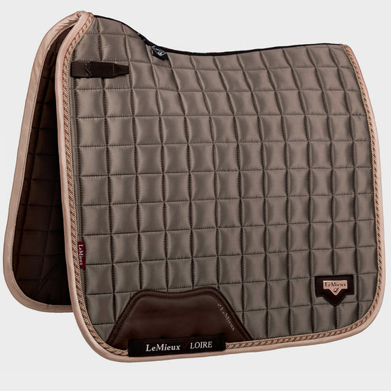 Loire Satin Dressage Saddle Pad Truffle