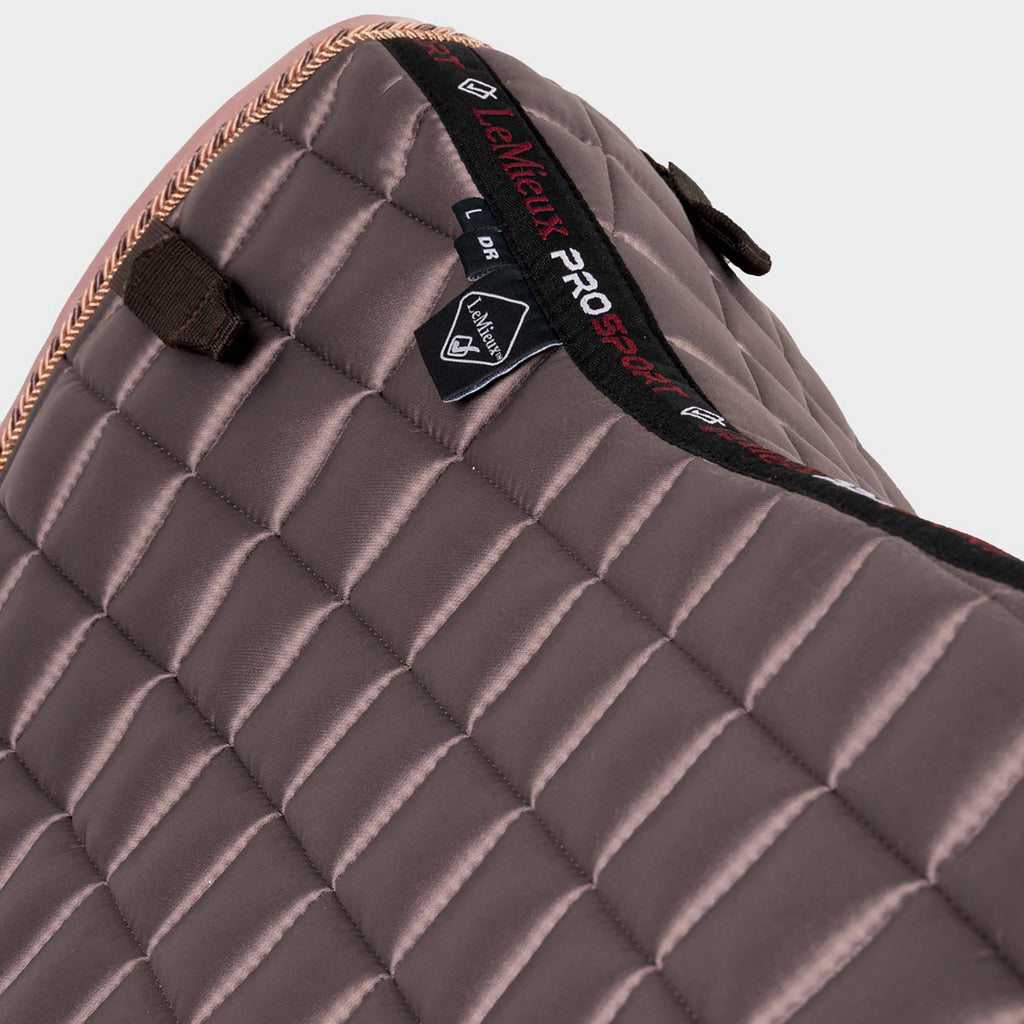 Loire Satin Dressage Saddle Pad Truffle