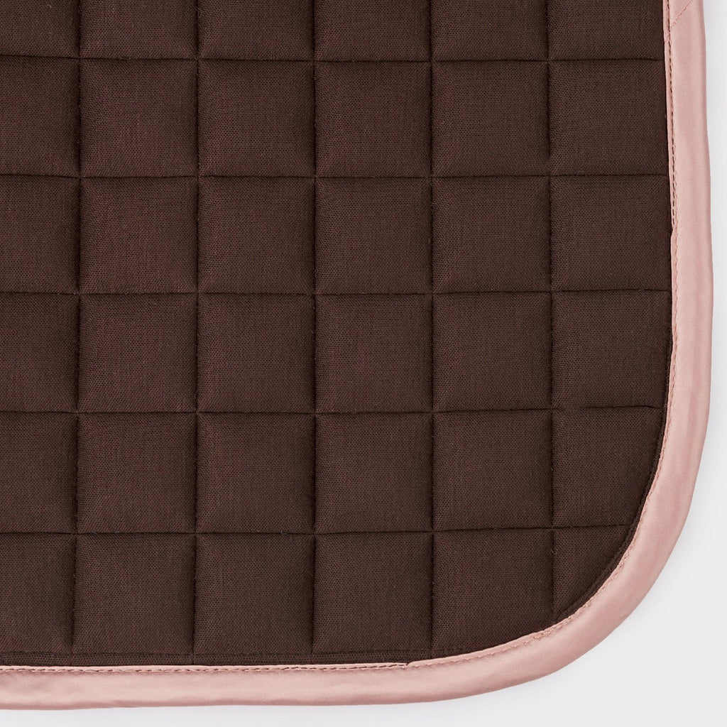 Loire Satin Dressage Saddle Pad Truffle