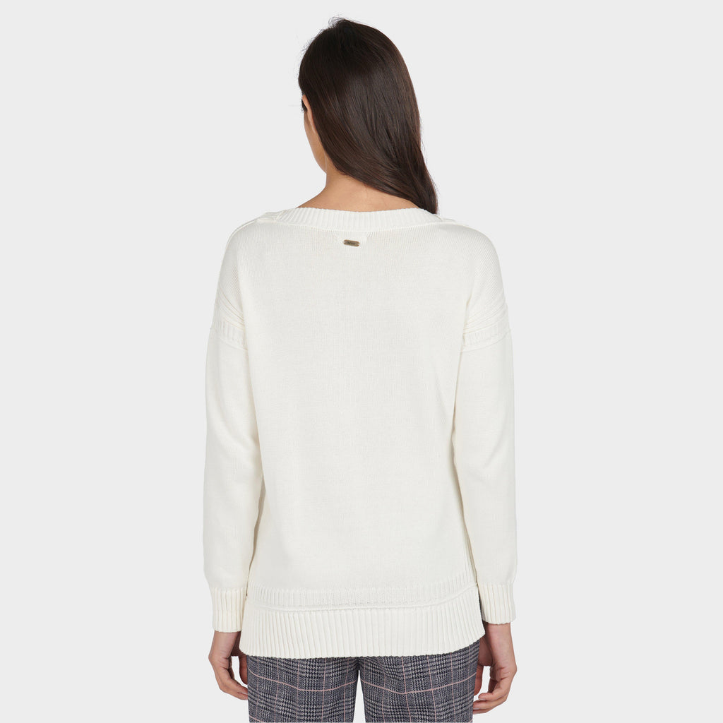 Womens Sailboat Knit Off White