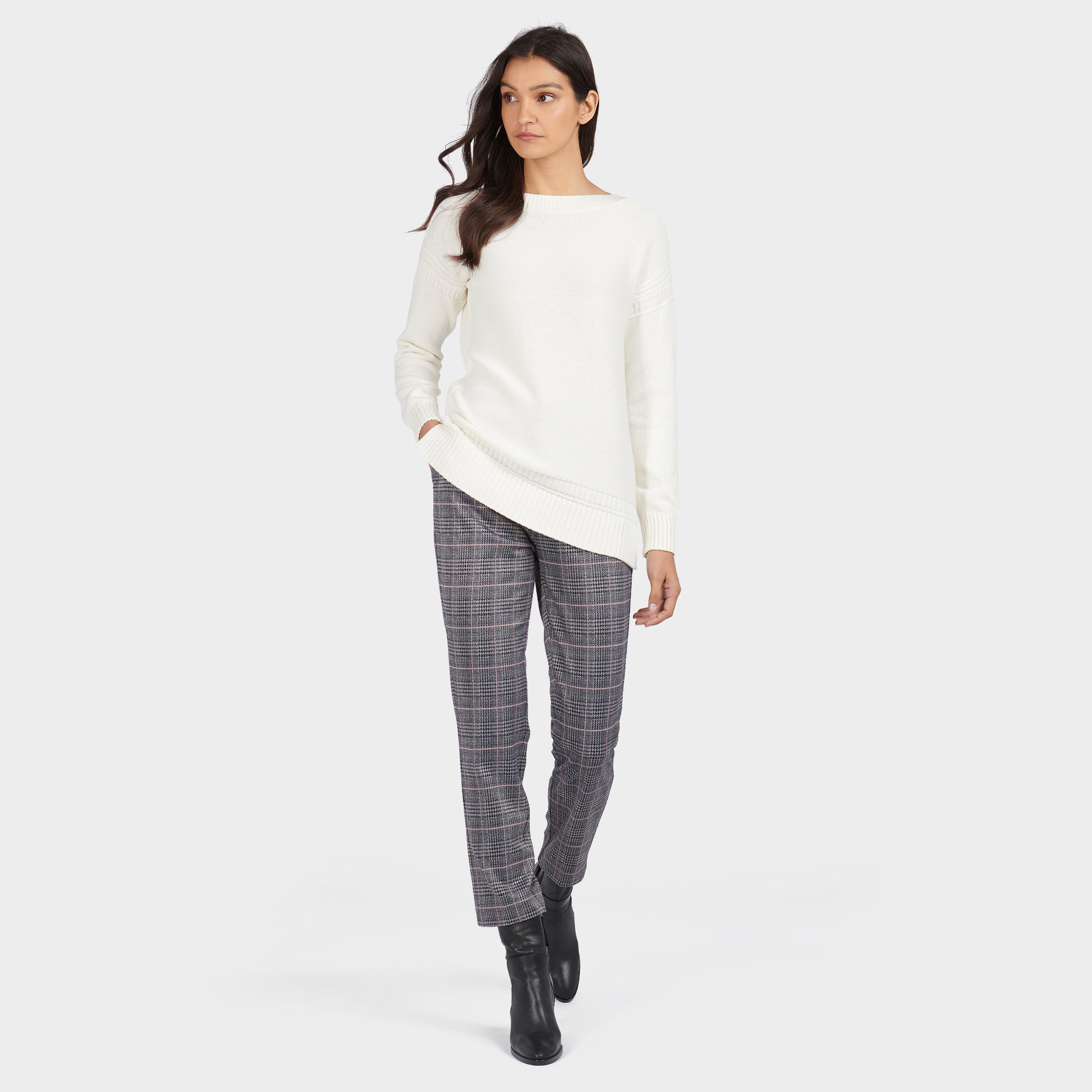 Womens Sailboat Knit Off White