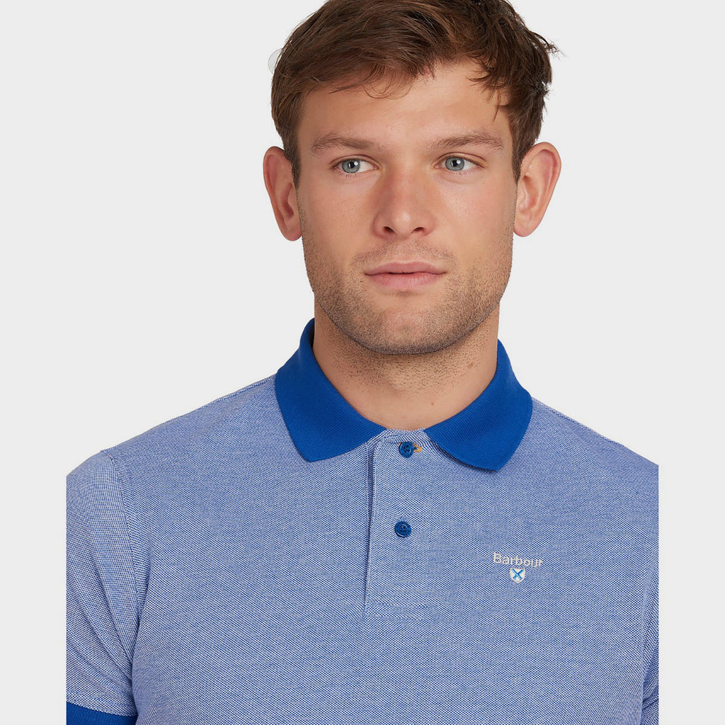Mens Sports Polo Mix Electric Blue