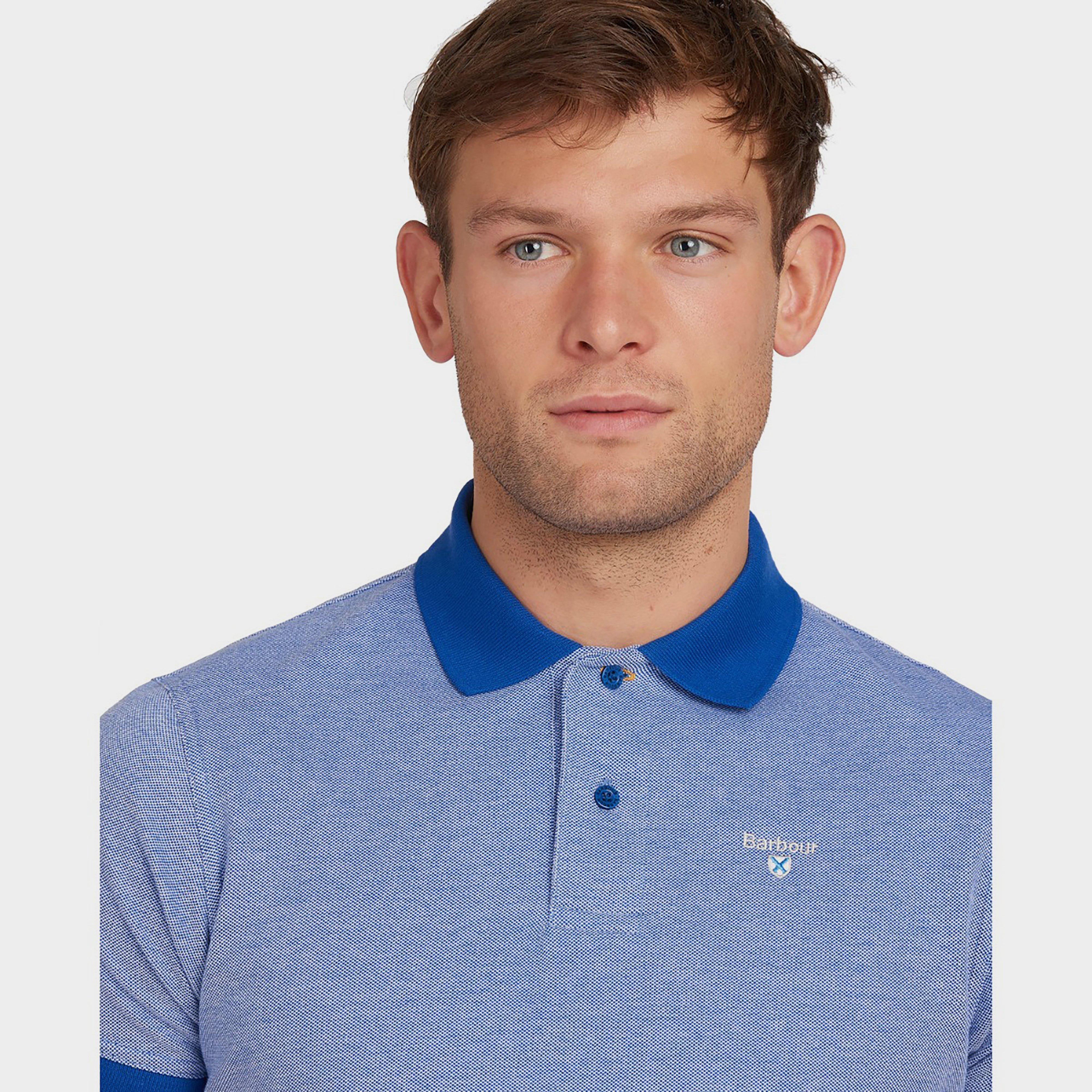 Mens Sports Polo Mix Electric Blue