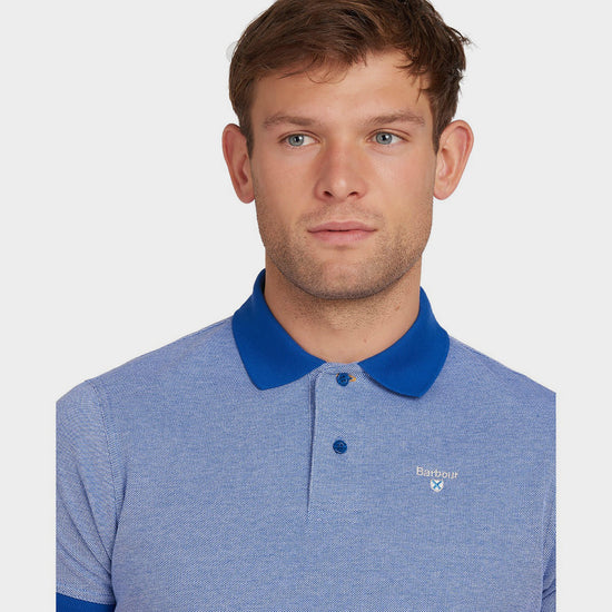 Mens Sports Polo Mix Electric Blue