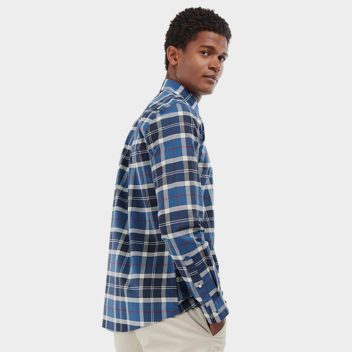 Mens Lewis Tailored Shirt Sum Navy