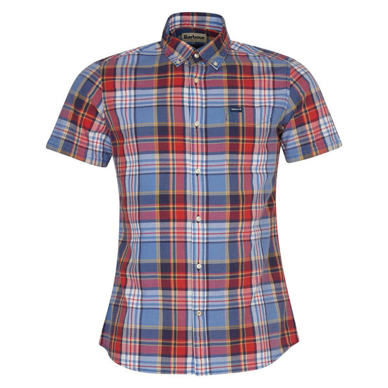 Mens Abney Short Sleeved Tailored Shirt Mid Blue