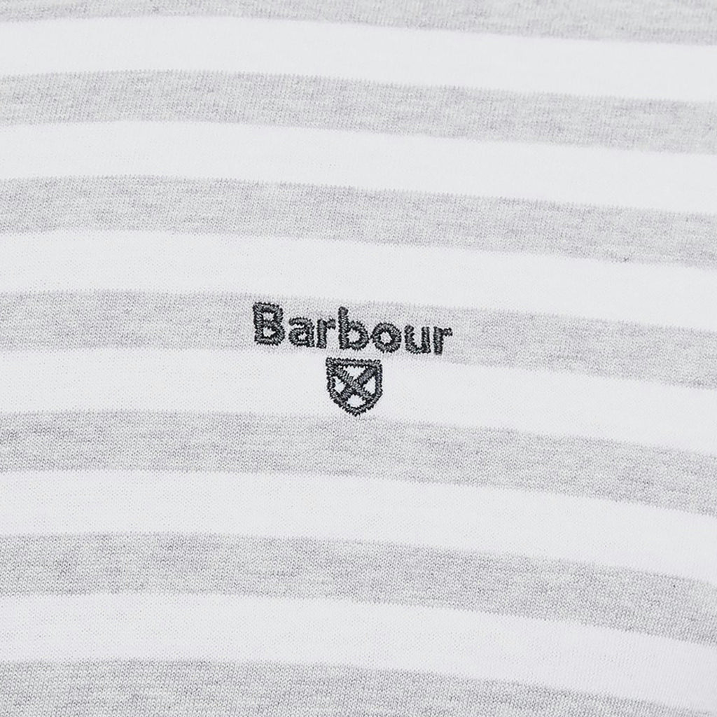 Mens Quay Stripe T-Shirt Grey Marl