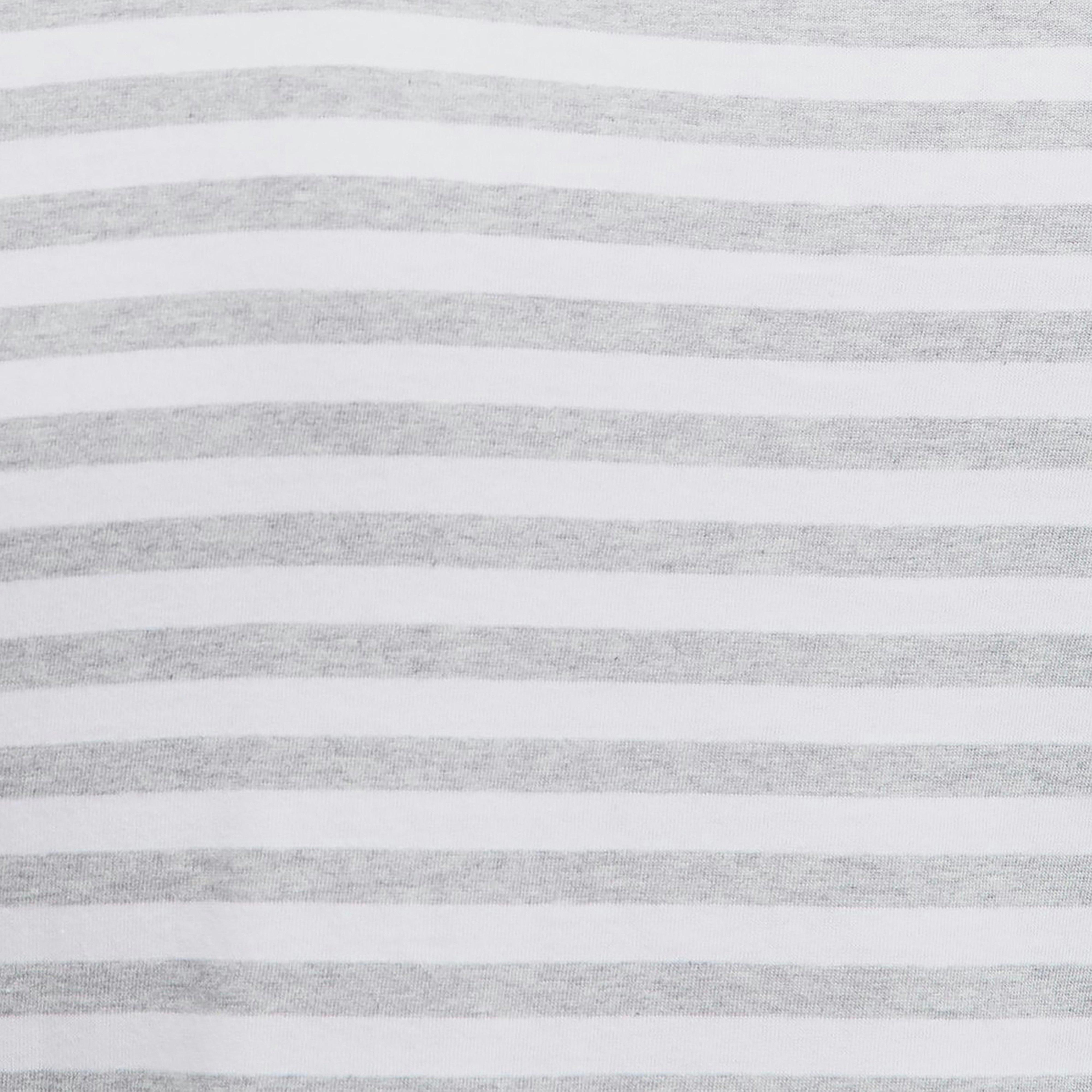 Mens Quay Stripe T-Shirt Grey Marl