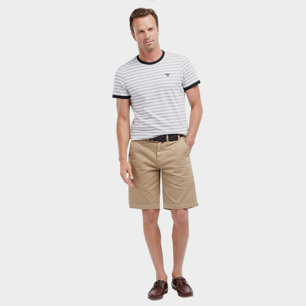 Mens Quay Stripe T-Shirt Grey Marl