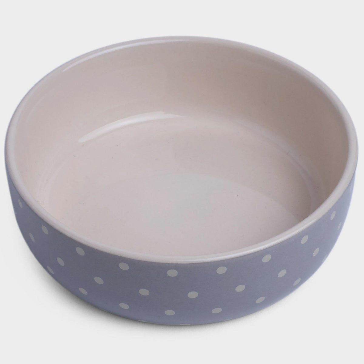 Grey Dot Ceramic Bowl Grey