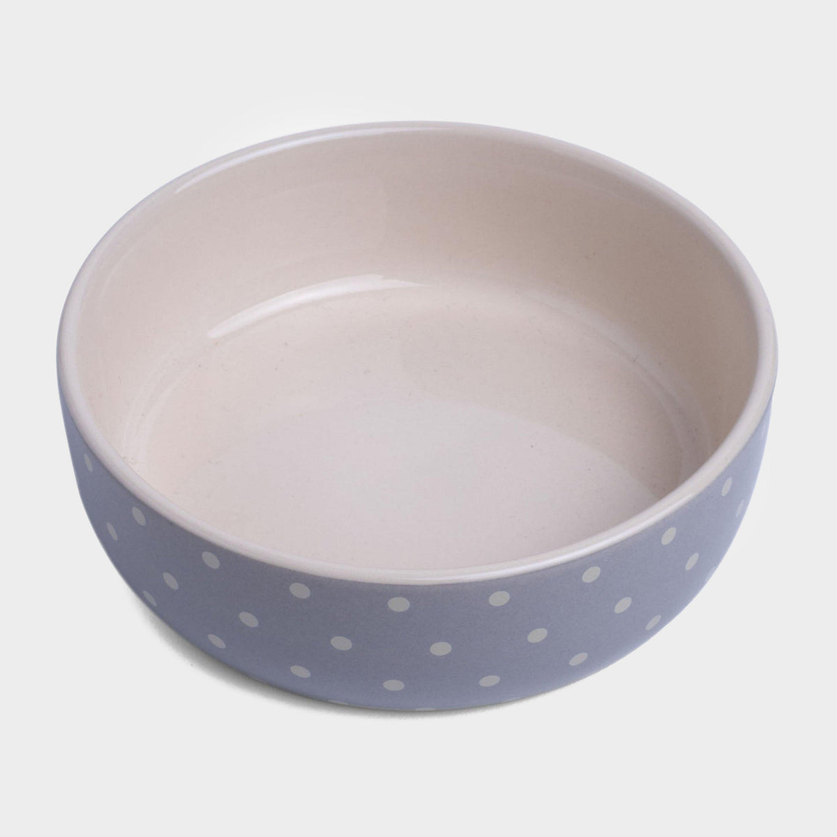 Grey Dot Ceramic Bowl Grey