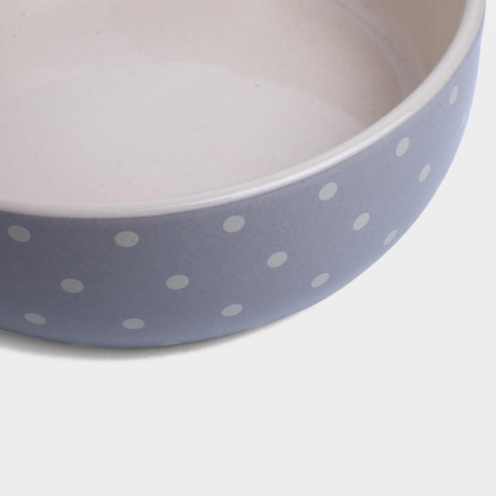 Grey Dot Ceramic Bowl Grey