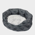 Feather Oval Dog Bed Grey