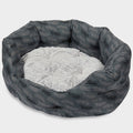 Feather Oval Dog Bed Grey