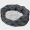 Feather Oval Dog Bed Grey