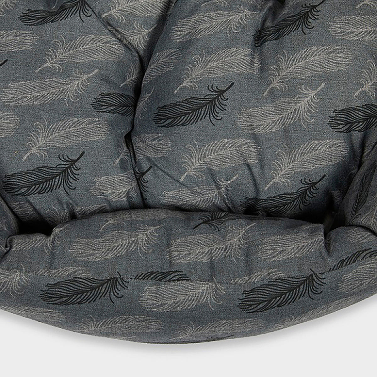 Feather Oval Dog Bed Grey
