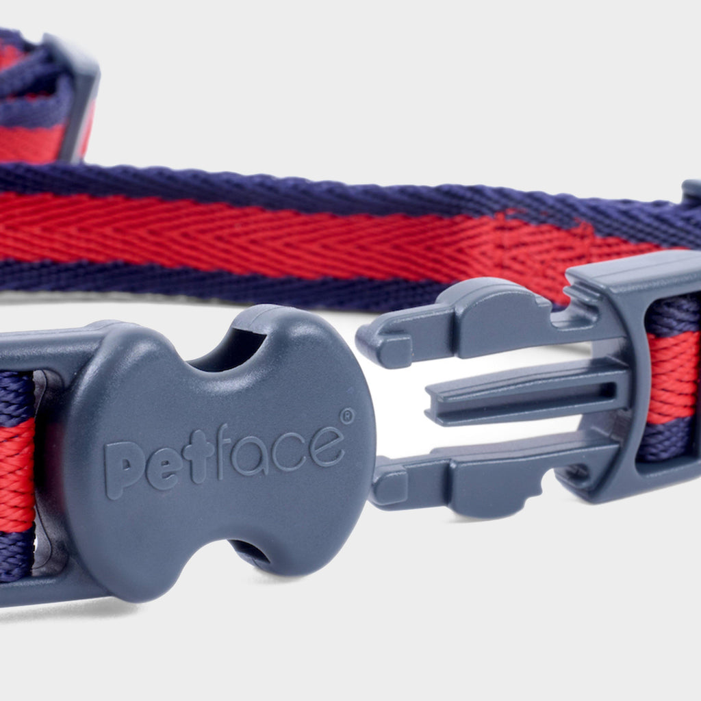 Scarlet Stripe Dog Harness Red/Navy