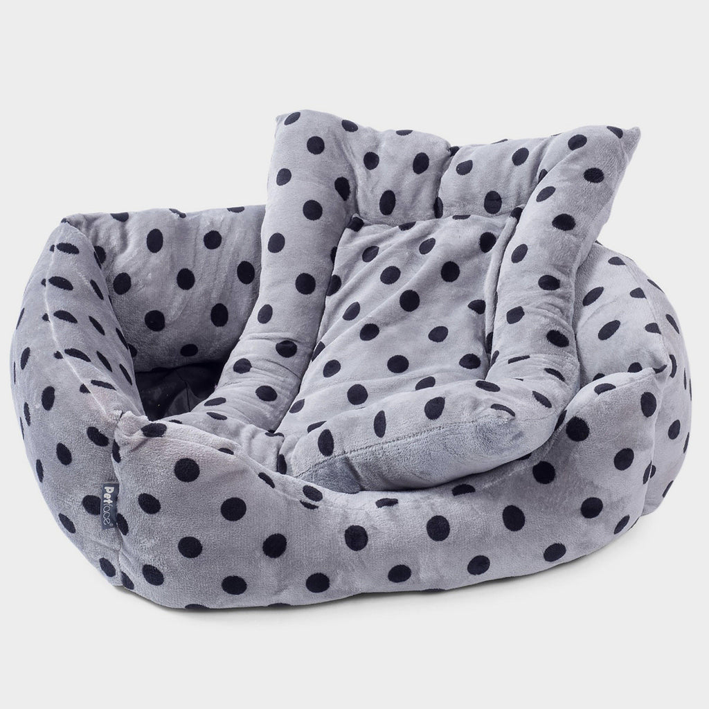 Plush Square Bed Grey