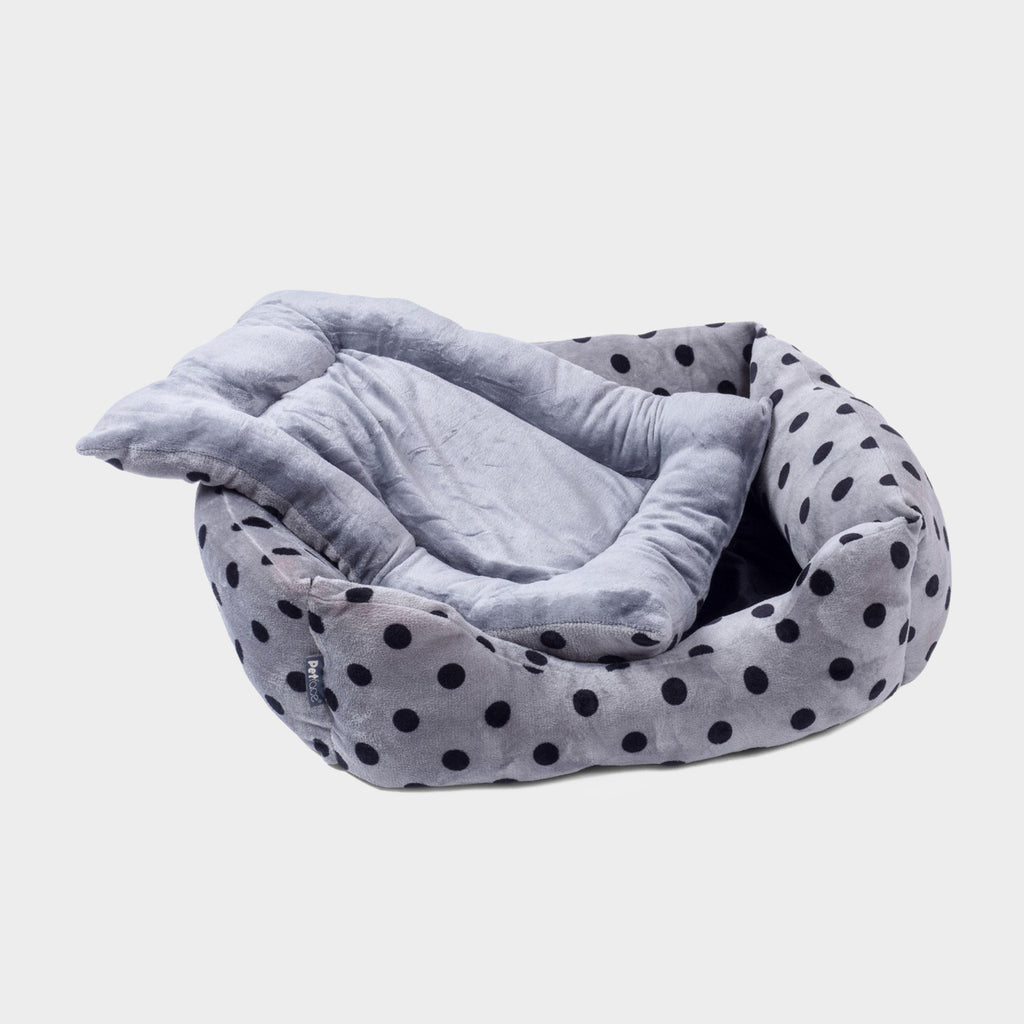 Plush Square Bed Grey