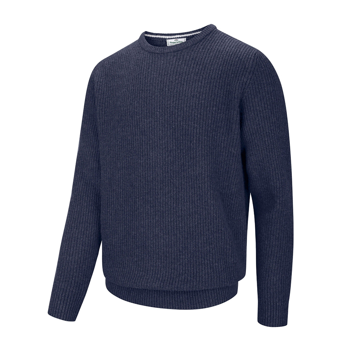 Mens Borders Heavy Rib Knit Pullover Indigo