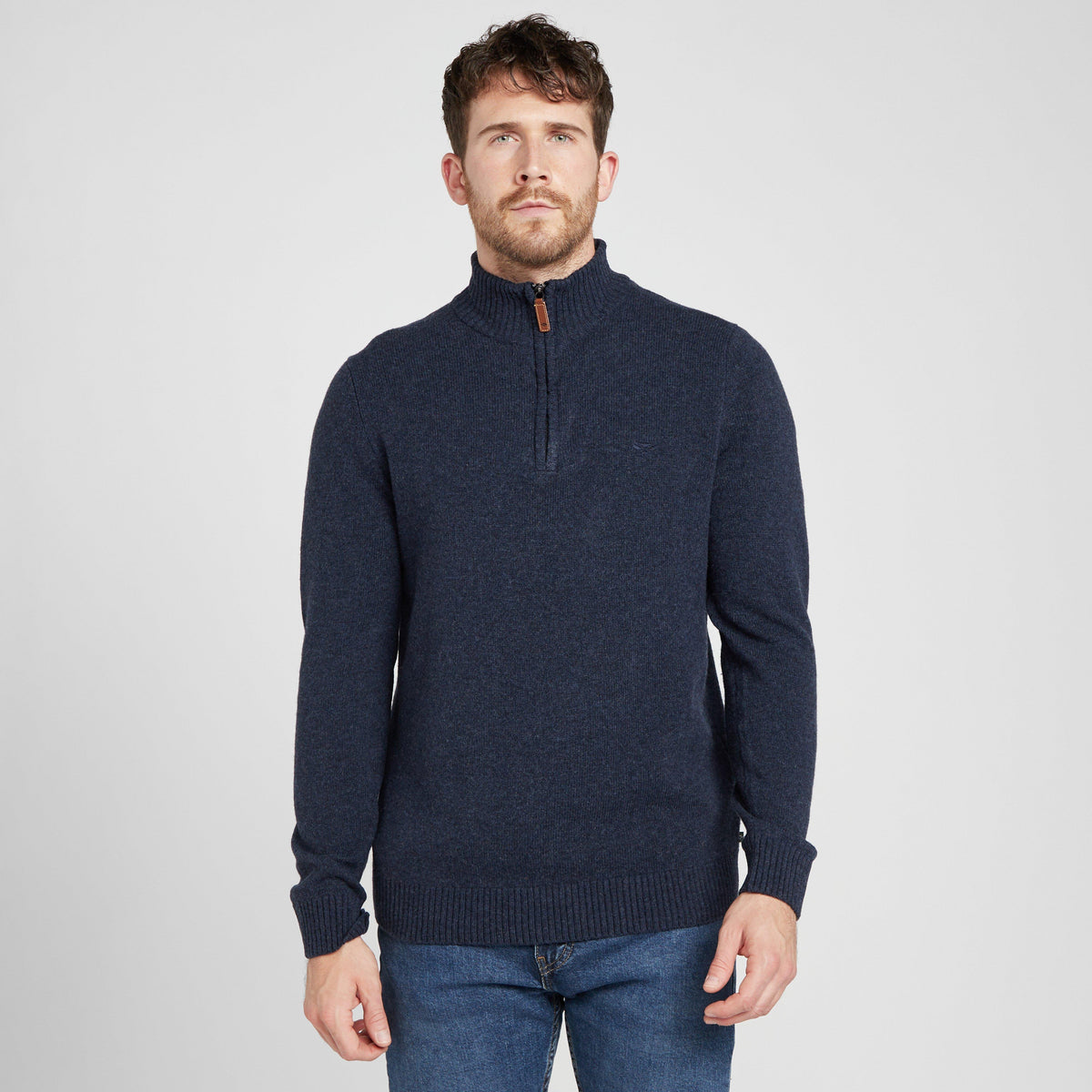 Mens Lothian 1/4 Zip Pullover Indigo