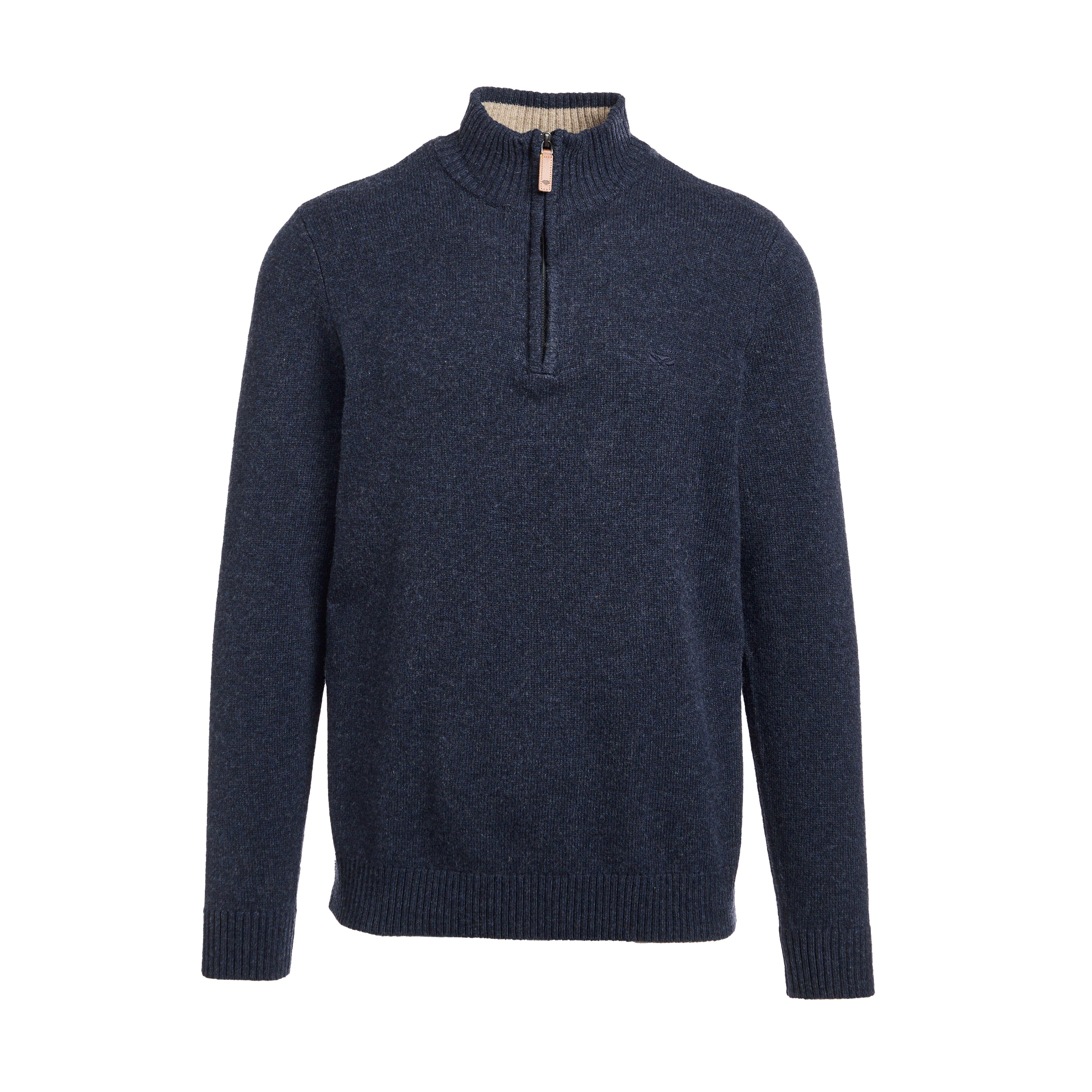 Mens Lothian 1/4 Zip Pullover Indigo