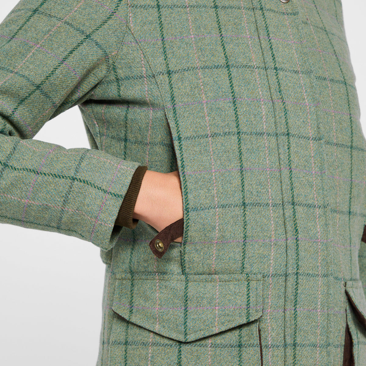 Womens Roslin Technical Tweed Field Coat Spring Bracken