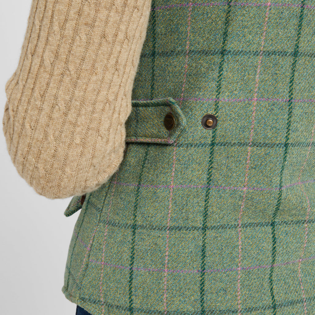 Womens Roslin Technical Tweed Waistcoat Spring Bracken