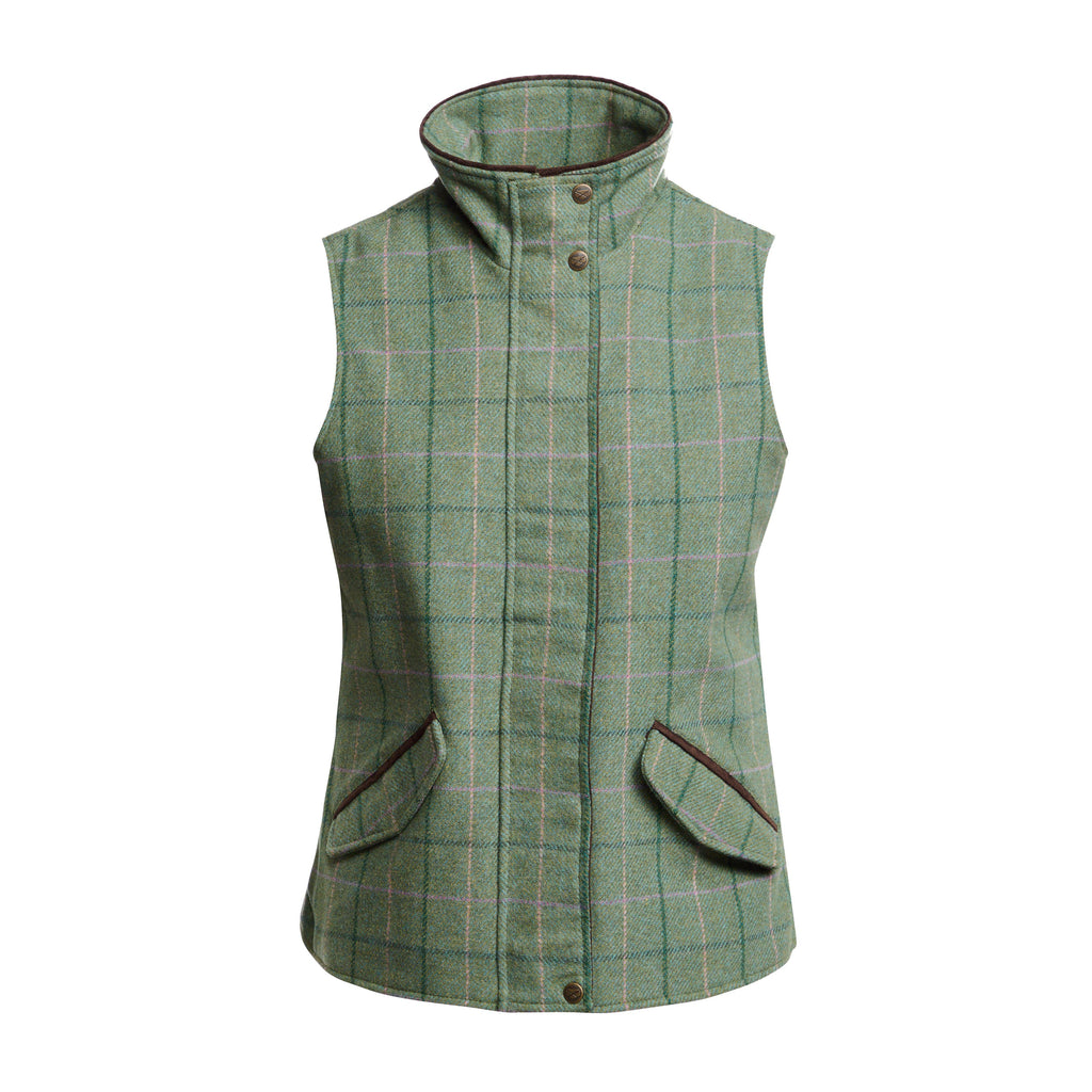 Womens Roslin Technical Tweed Waistcoat Spring Bracken