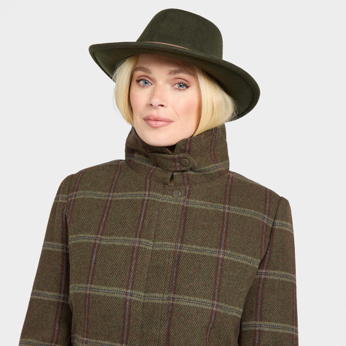 Womens Musselburgh Tweed Field Coat Bracken Tweed