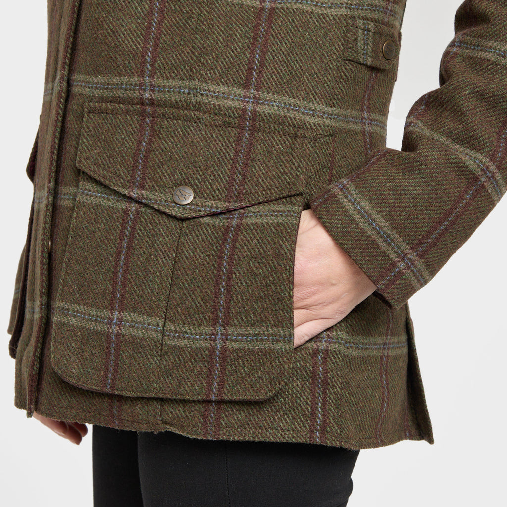 Womens Musselburgh Tweed Field Coat Bracken Tweed
