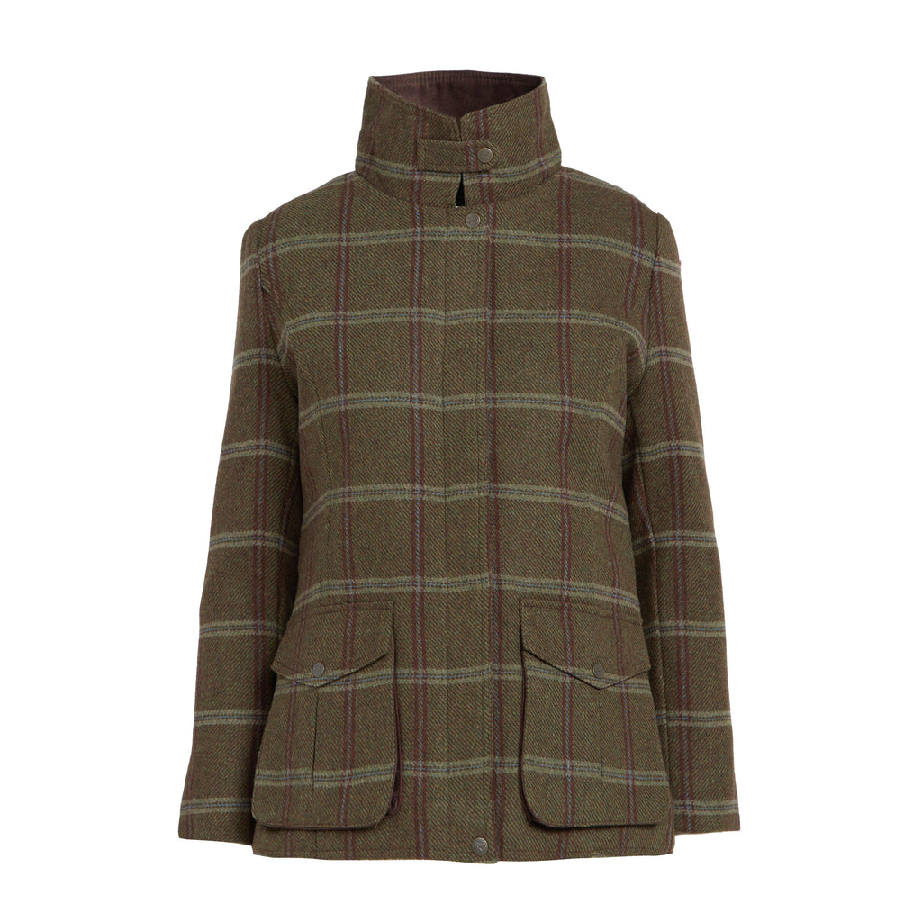 Womens Musselburgh Tweed Field Coat Bracken Tweed