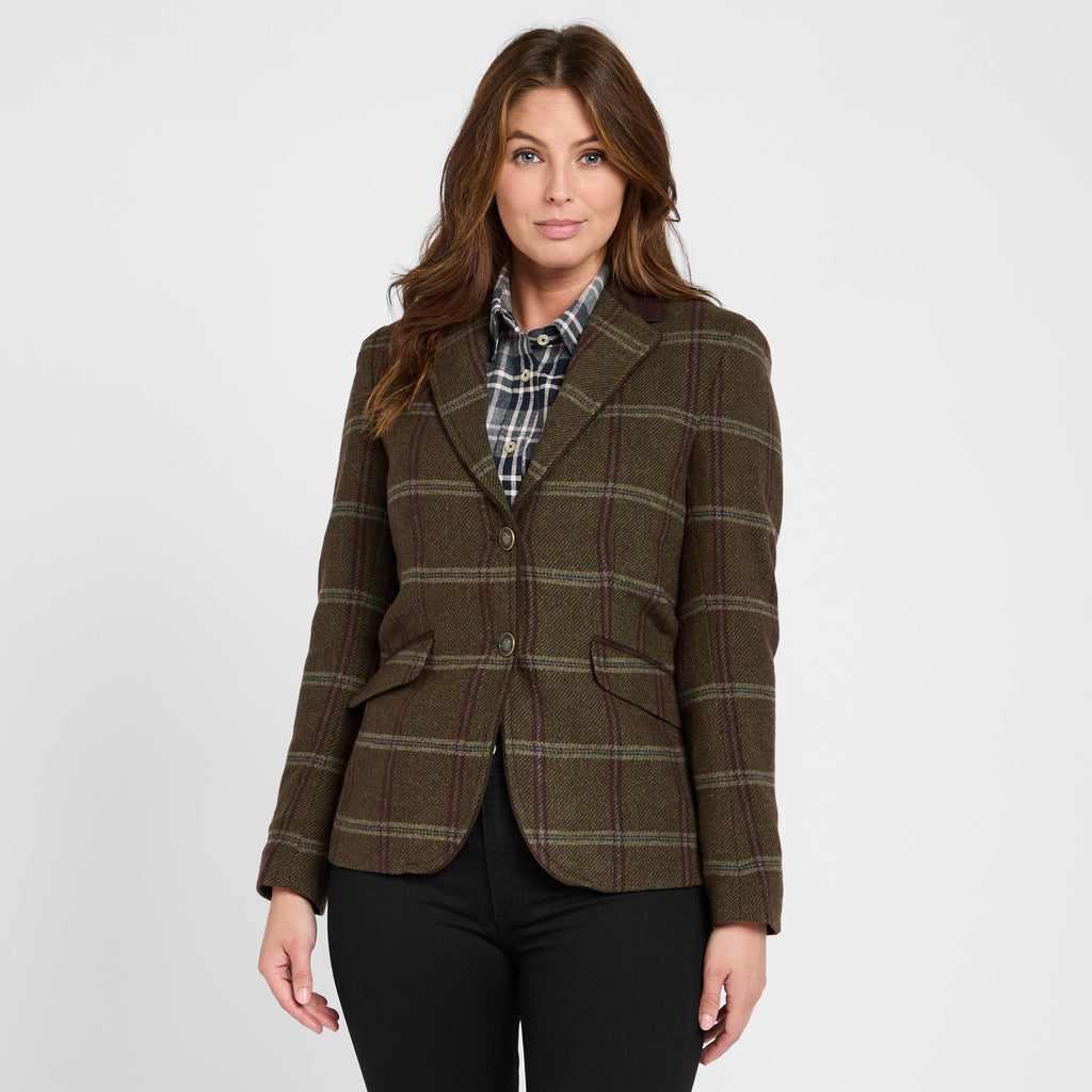 Womens Musselburgh Tweed Hacking Jacket Bracken Tweed
