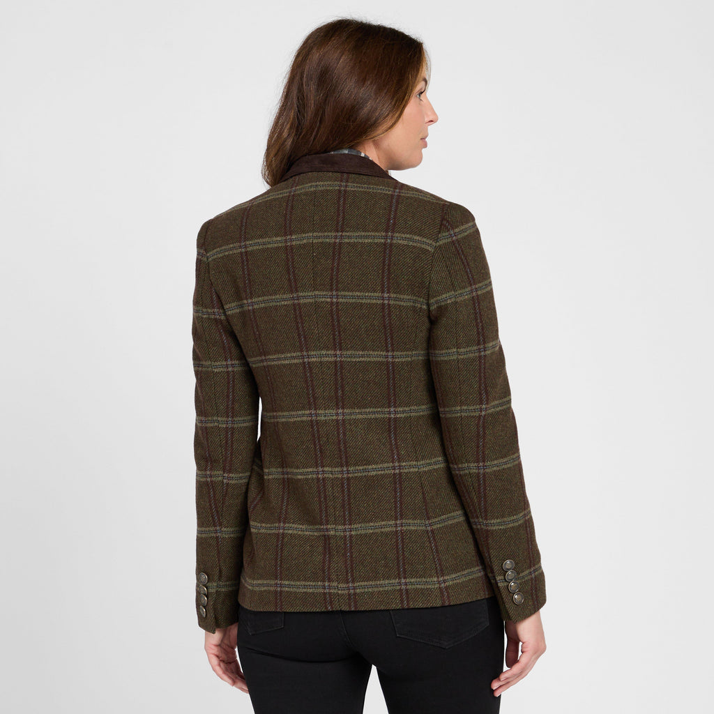 Womens Musselburgh Tweed Hacking Jacket Bracken Tweed