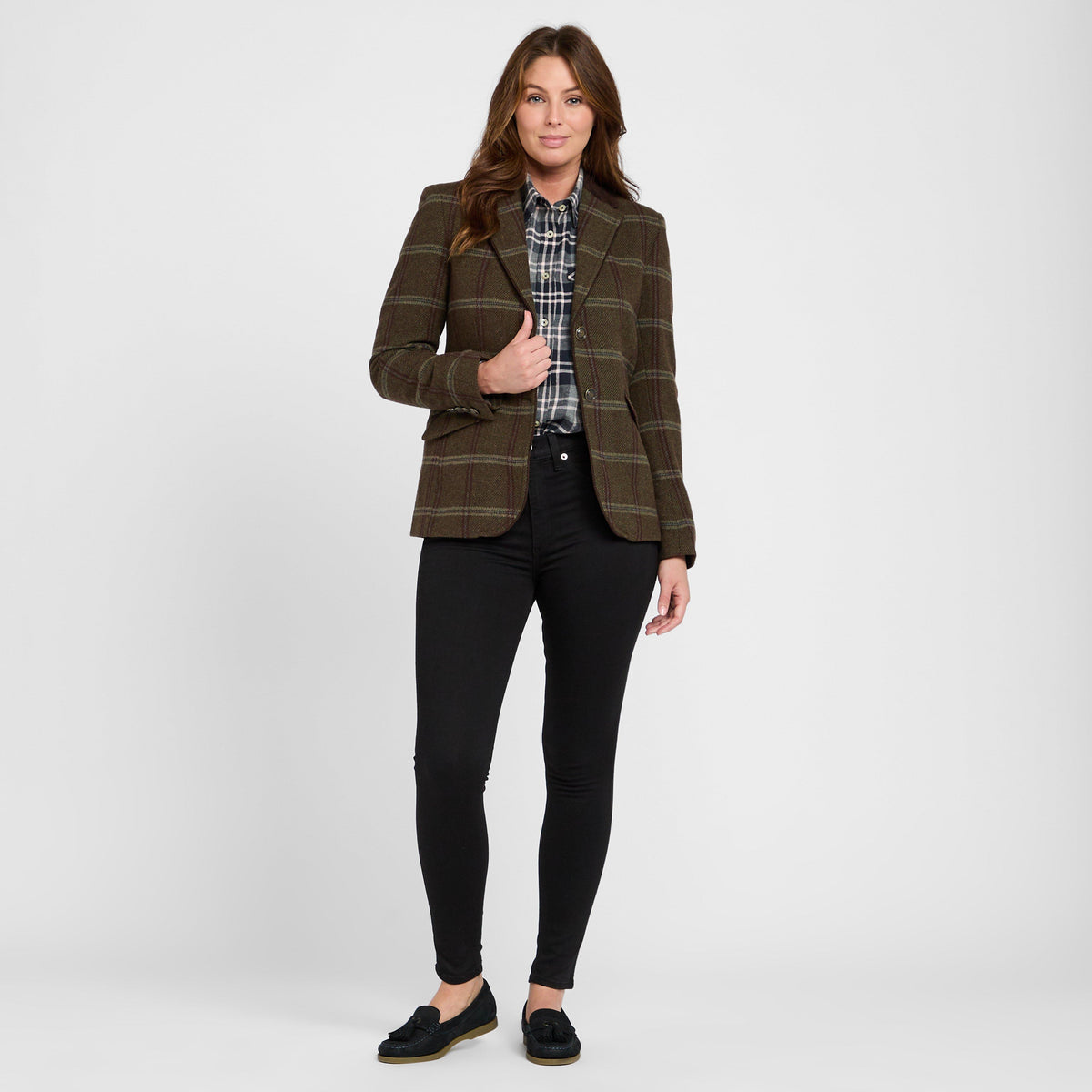 Womens Musselburgh Tweed Hacking Jacket Bracken Tweed