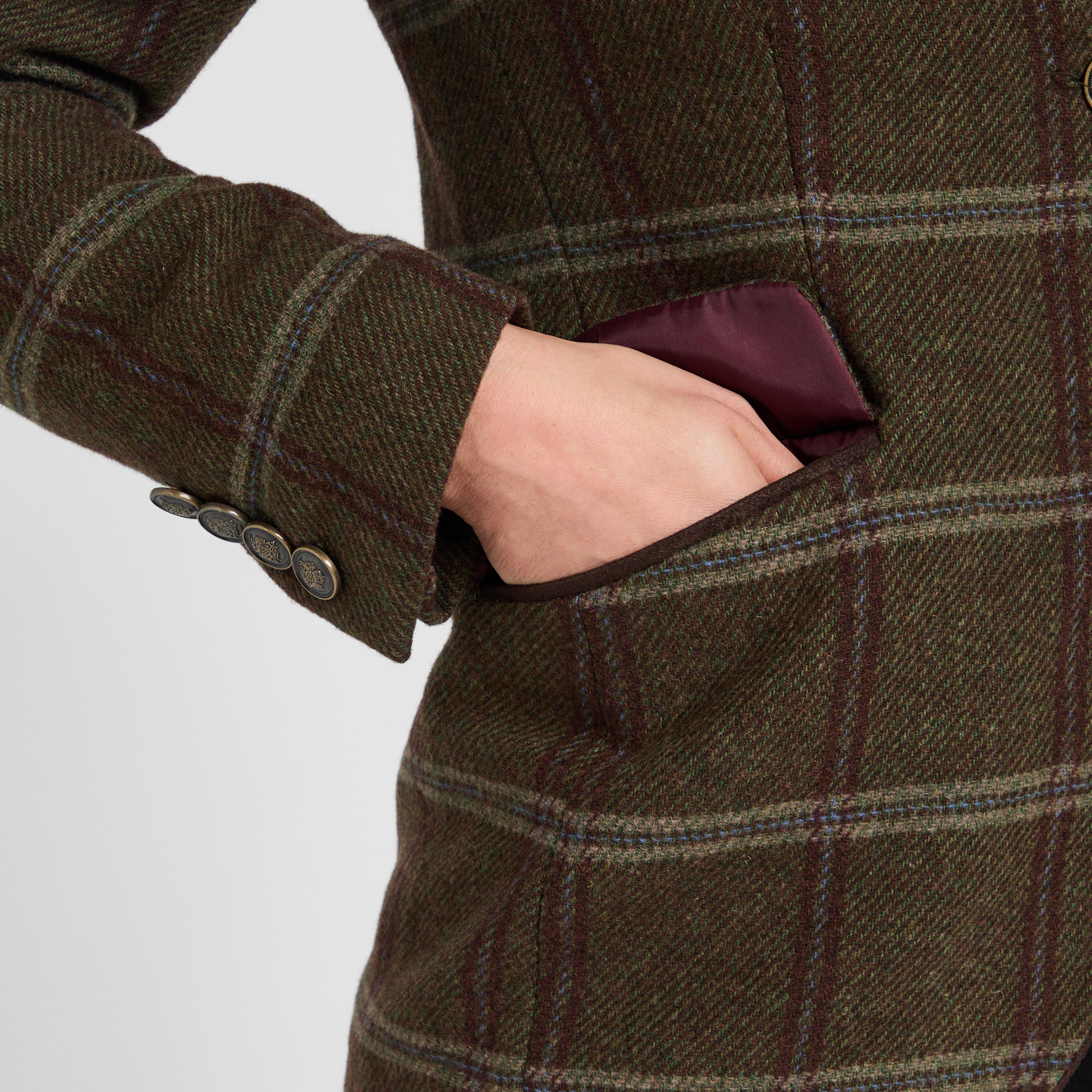 Womens Musselburgh Tweed Hacking Jacket Bracken Tweed