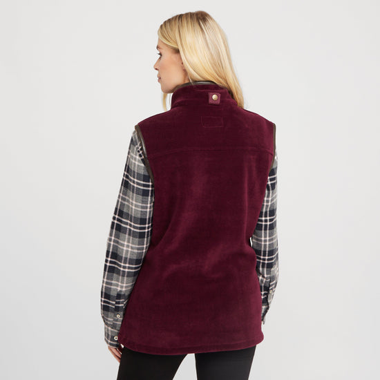 Womens Stenton Fleece Gilet Merlot