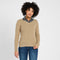 Womens Lauder Cable Pullover Camel