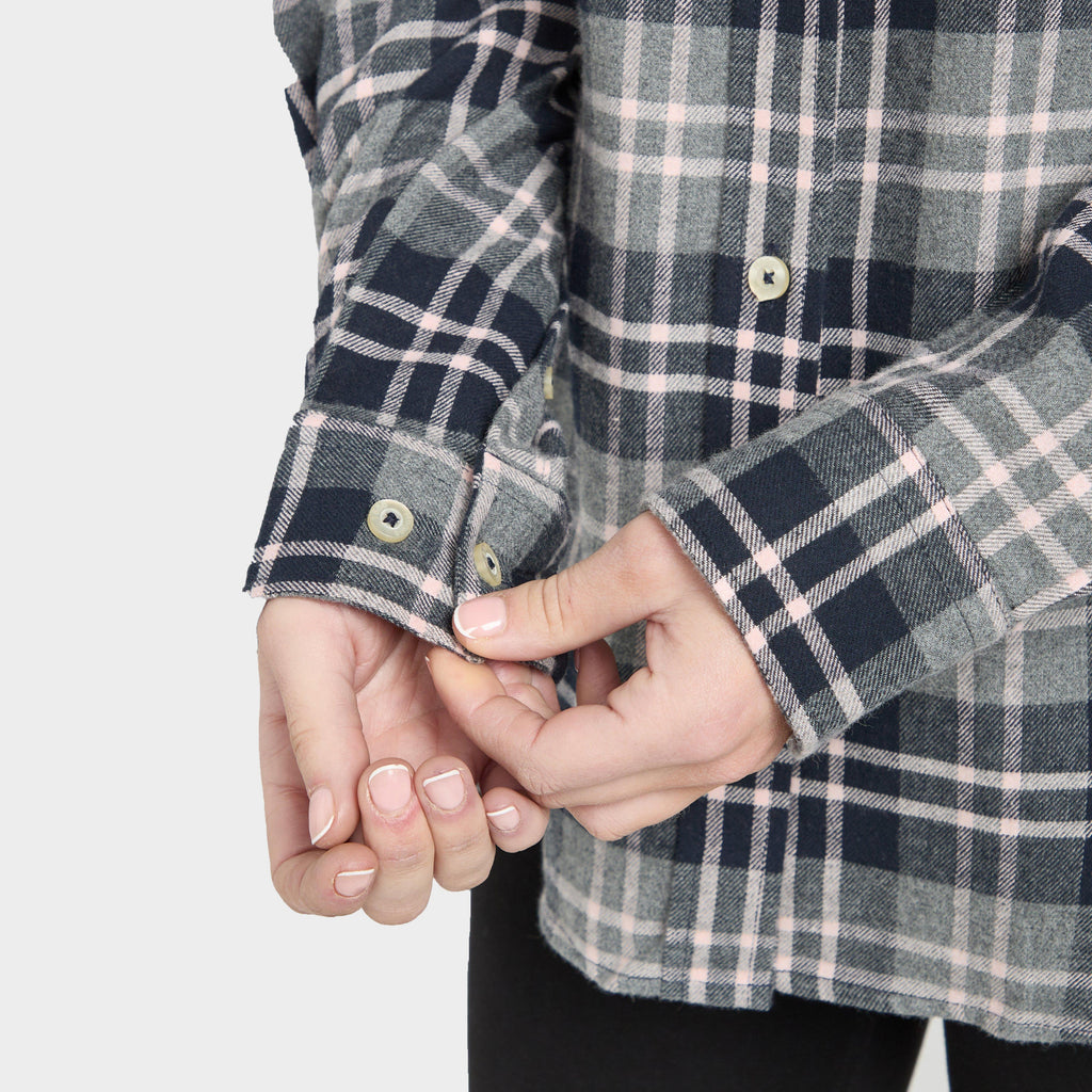 Womens Eilidh Flannel Shirt Navy Marl