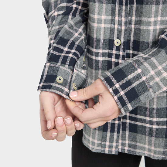 Womens Eilidh Flannel Shirt Navy Marl